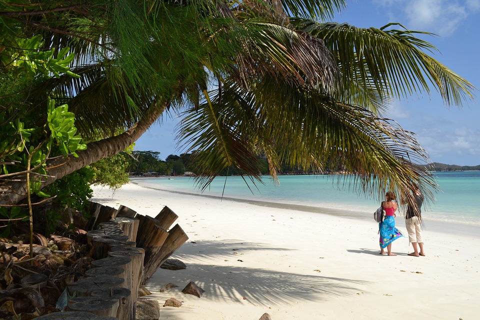 Plage à Praslin aux Seychelles
